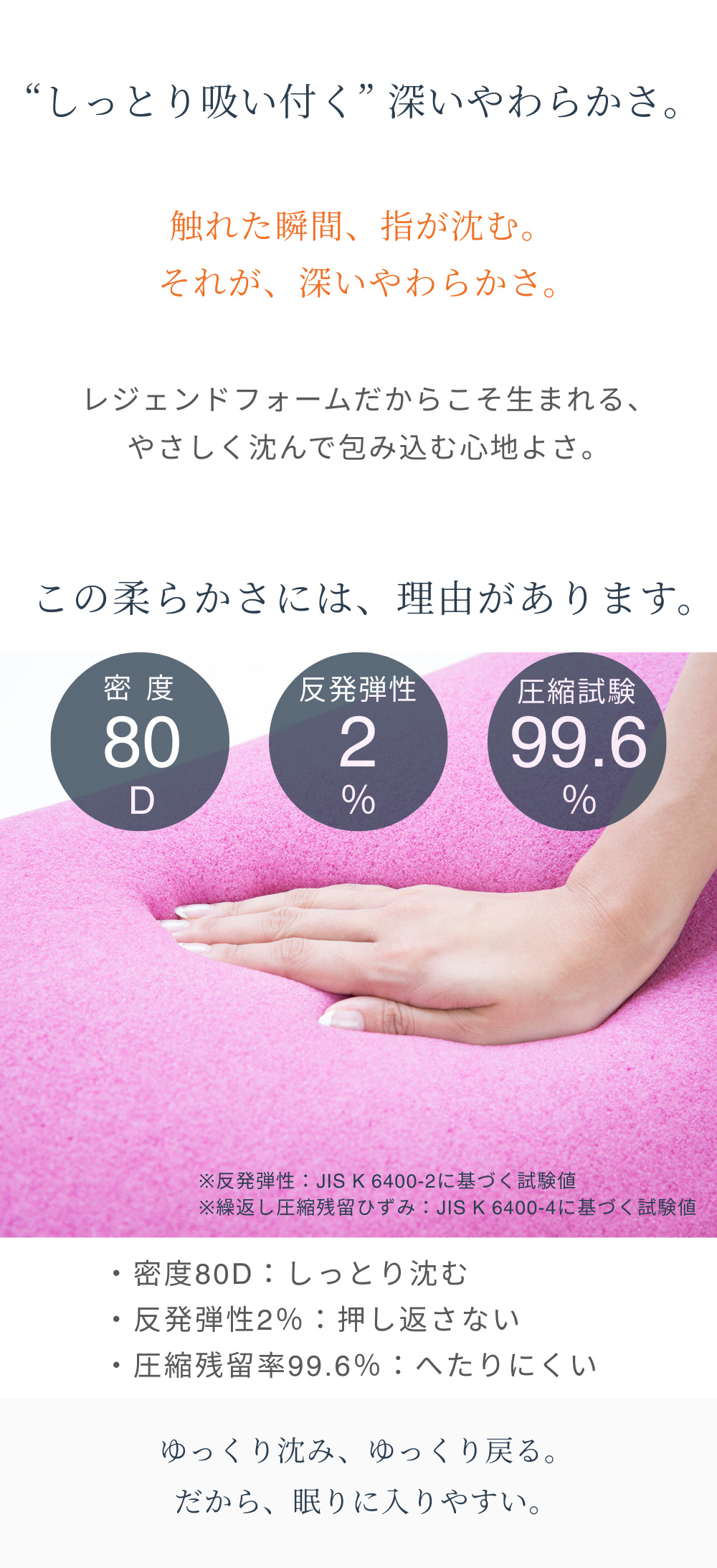 クラボウ開発素材レジェンドフォームを使用した快眠枕