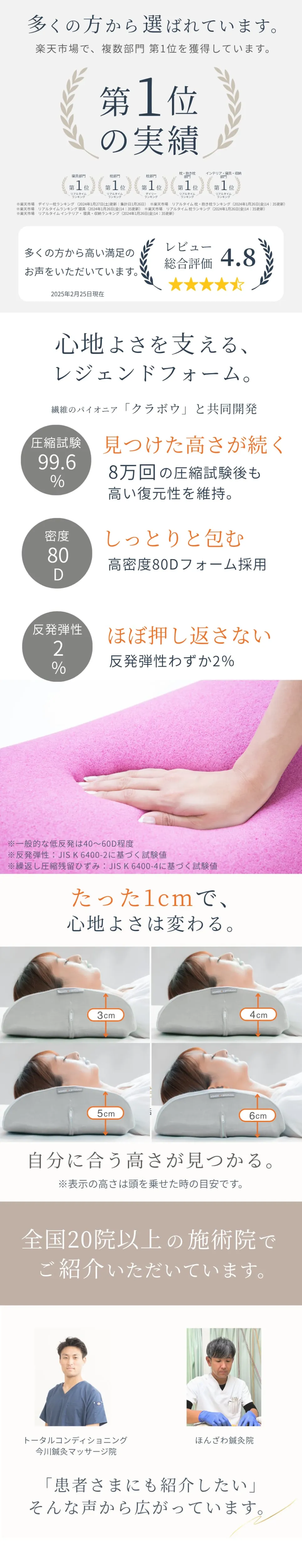 高さ調節が可能な快眠枕