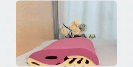 独自設計マルチウェーブカットで首や肩への負担を分散する快眠枕